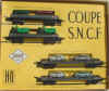 Coffret "Coupe SNCF". Compos de 4 wagons  bogies chargs.